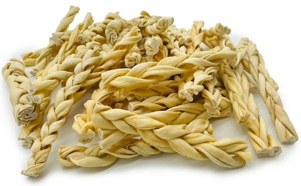 Natural Dog Chews - Lamb Skin Braided